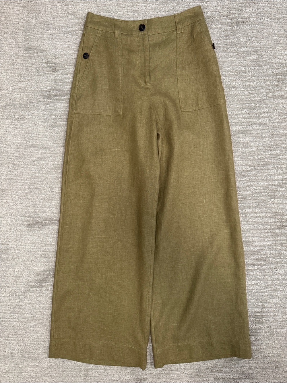 Reiss Ashby Wide Leg Linen Pants Size 4 - Picture 6 of 12